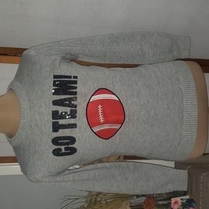 Go Team Football graphic Long sleeve sweater